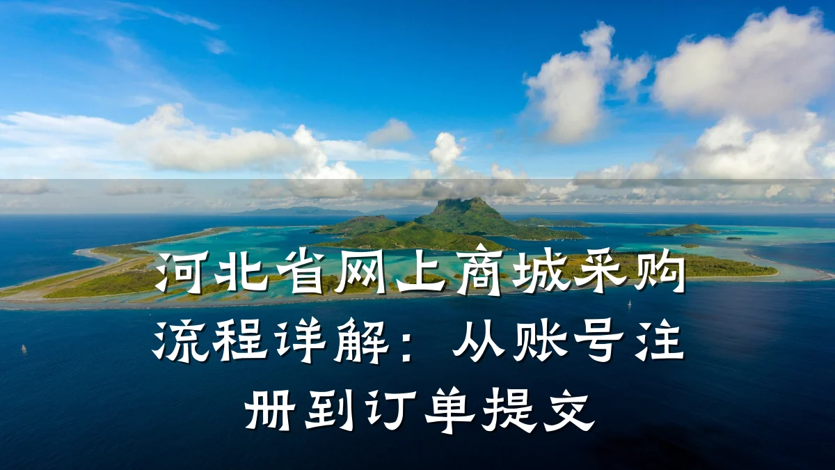 河北省网上商城采购流程详解:从账号注册到订单提交