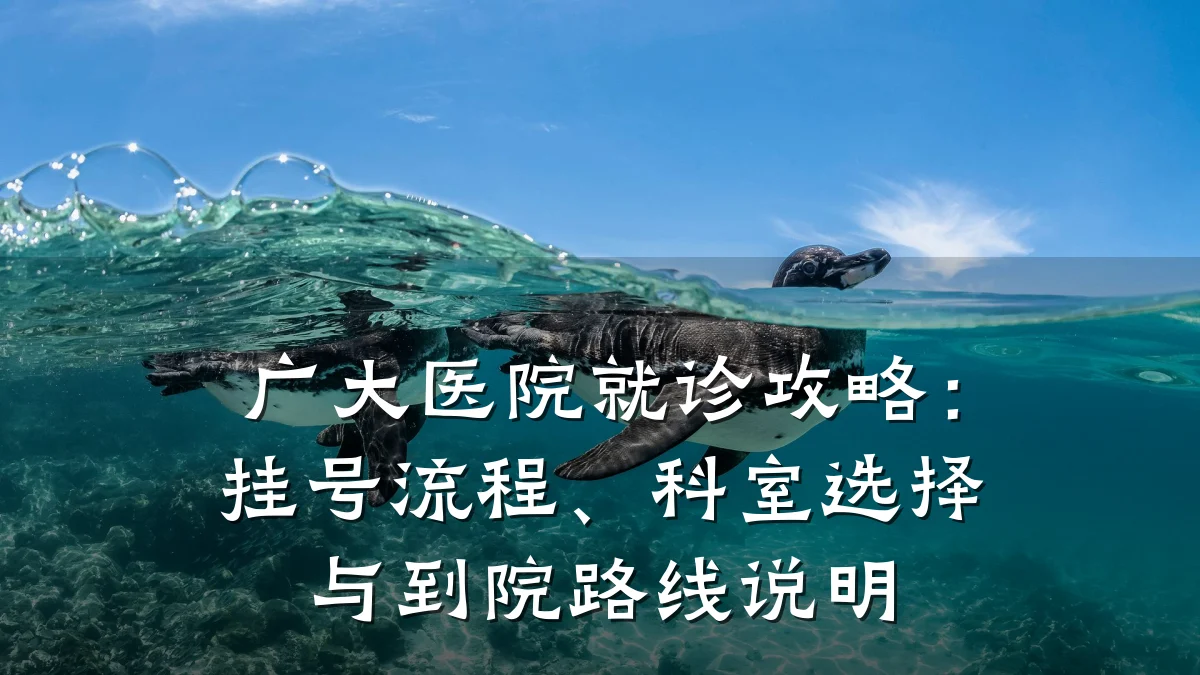 广大医院就诊攻略:挂号流程、科室选择与到院路线说明