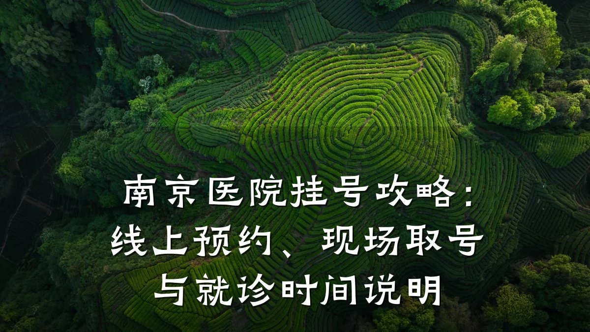 南京医院挂号攻略:线上预约、现场取号与就诊时间说明