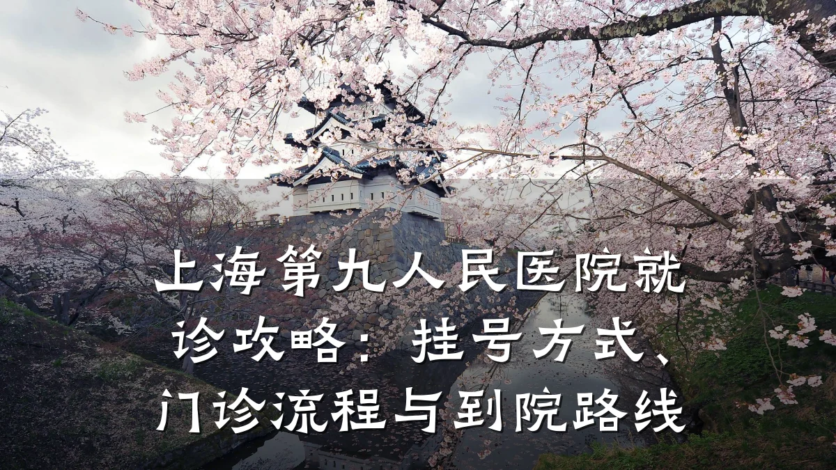 上海第九人民医院就诊攻略:挂号方式、门诊流程与到院路线