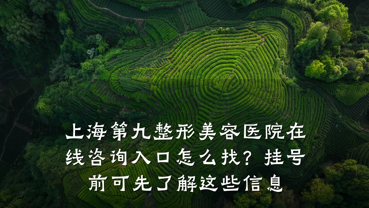 上海第九整形美容医院在线咨询入口怎么找？挂号前可先了解这些信息