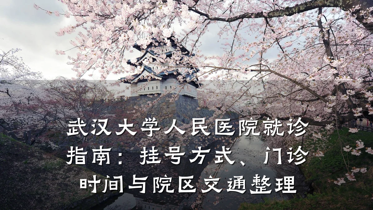 武汉大学人民医院就诊指南：挂号方式、门诊时间与院区交通整理
