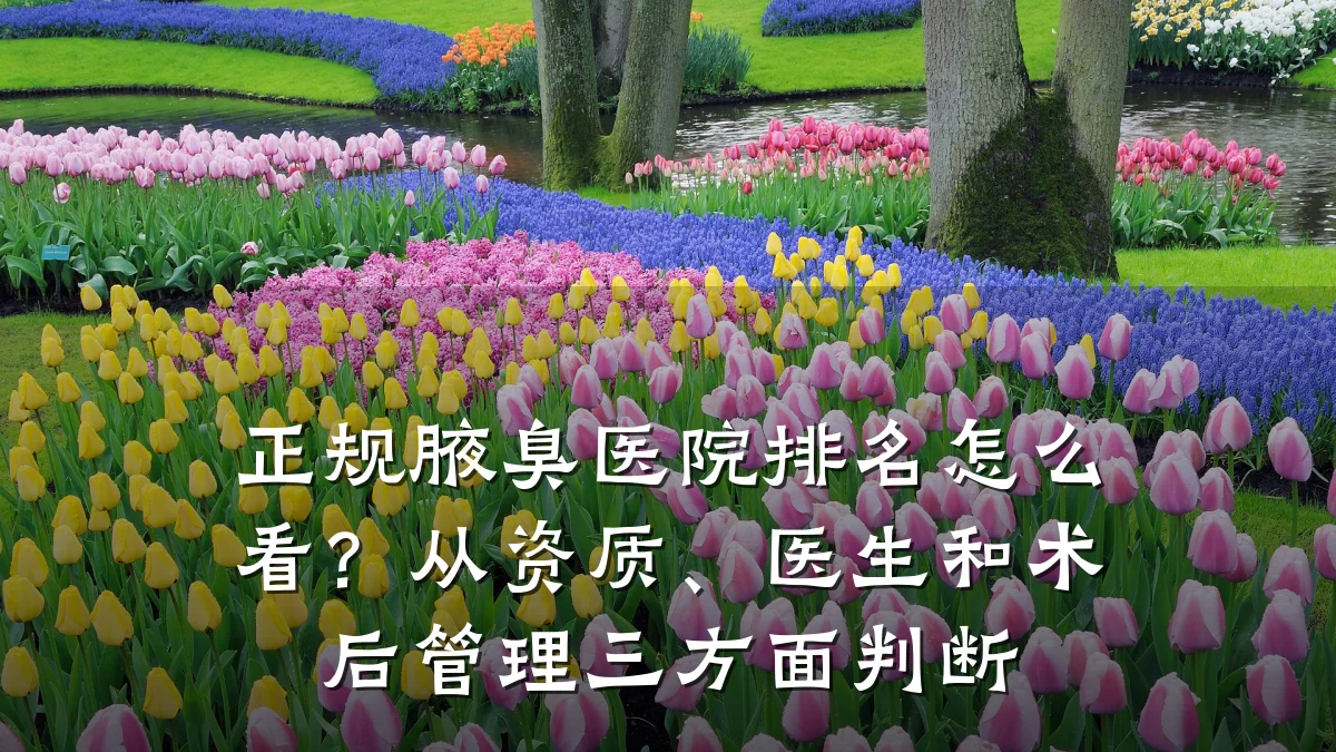 正规腋臭医院排名怎么看?从资质、医生和术后管理三方面判断
