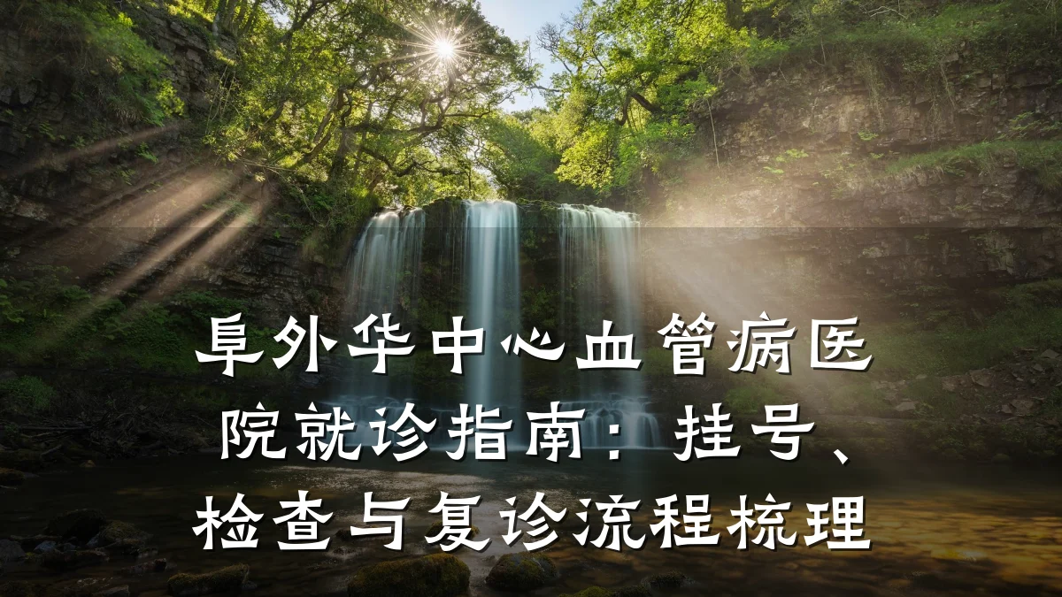 阜外华中心血管病医院就诊指南：挂号、检查与复诊流程梳理