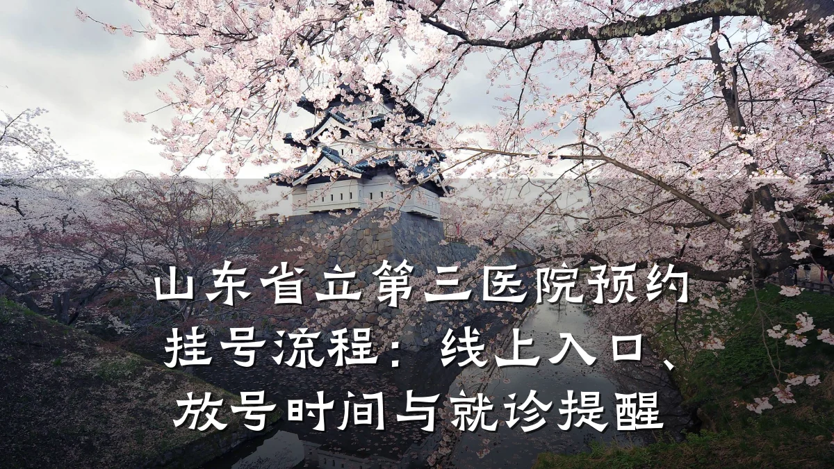山东省立第三医院预约挂号流程:线上入口、放号时间与就诊提醒