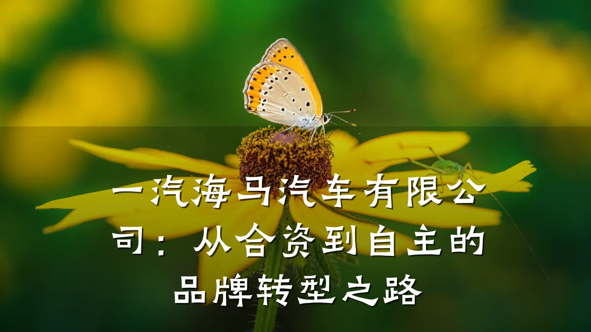 一汽海马汽车有限公司:从合资到自主的品牌转型之路