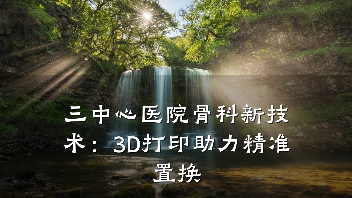 三中心医院骨科新技术:3D打印助力精准置换