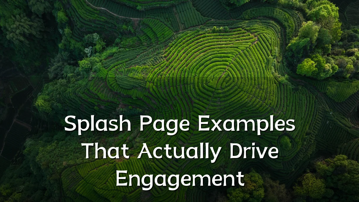 Splash Page Examples That Actually Drive Engagement