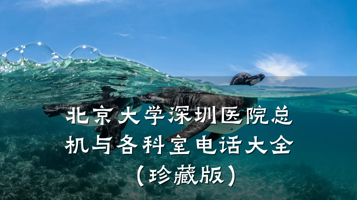 北京大学深圳医院总机与各科室电话大全（珍藏版）