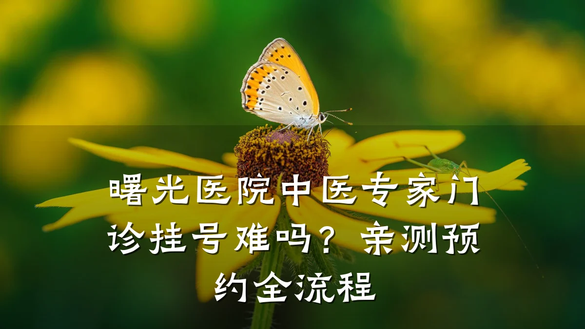 曙光医院中医专家门诊挂号难吗？亲测预约全流程